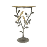 24-inch Metal Dual Bird Side Table