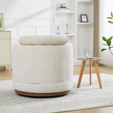 33.86"W Swivel Barrel Chair with Chenille