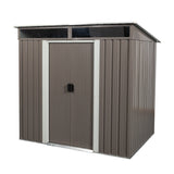 6ft x 5ft Sloped Roof Metal Shed with Transparent Top Panels