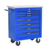 7 Drawers Multifunctional Tool Cart with Wheels - Blue & Black