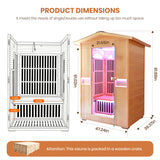 2000W Canadian Hemlock Double Outdoor Far Infrared Sauna Room