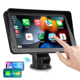 Portable Car Stereo Wireless CarPlay & Android Auto, Car Radio 7inches Touchscreen, Bluetooth5.0, Mirror Link, Maps Navigation, Voice Control, AUX Cable Vehicles