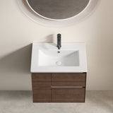 24 Inch Bathroom Vessel Sink, Glossy Ceramic Vanity Sink Top