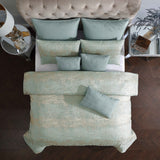 Vesta Gold Satin Circle-Quilted 7-Piece Comforter Set - Gold