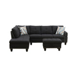 Reversible L-Shaped Sectional Couch with Storage Ottoman