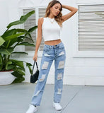 DenimDare™ – Washed Ripped Slim Jeans