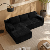 Corduroy Modular L Shaped Sectional Sofa