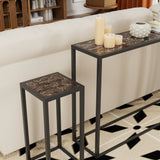 3-Piece Set of Narrow Table - High-End Edge Wrapped Entrance Hall Table