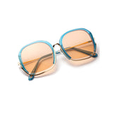 Large Half Frame UV400 Sunglasses – Colorful Fashion Shades