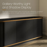 63" Diagonal Fluted Sideboard Cabinet with Storage