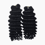 StariaHair Deep Wave Feather Crochet Human Hair Premium Pre-Looped Extension for Boho Braids