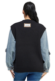 Denim Sweater Top