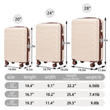 3-Piece ABS Spinner Wheel Luggage Set