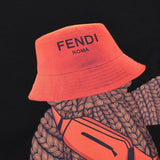 Fendi T-Shirt without Collar 'Black-Orange'