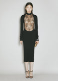 Dolce & Gabbana Women Chantilly Lace Insert Jersey Dress
