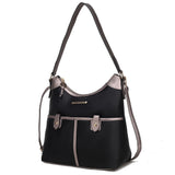 MKF Collection Harper Vegan Color Block Leather Women Shoulder Bag by Mia K
