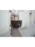 MKF Collection Lady II M Signature Large Tote, Small Tote & Wallet Set, Stylish Womens Handbag M Design by Mia K
