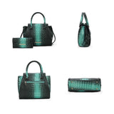 MKF Collection Bently Croc-Embossed Tote Bag & Wallet Set by Mia K