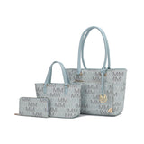 MKF Collection Lady II M Signature Large Tote, Small Tote & Wallet Set, Stylish Womens Handbag M Design by Mia K
