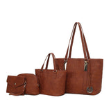 MKF Collection Arya Signature Women Tote Bag, Mini Tote Bag, Pouch and Wristlet Wallet by Mia K