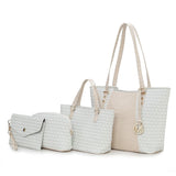 MKF Collection Lippa M Signature Crocodile embossed Vegan Leather Women Tote Bag, Mini Tote Bag, Pouch and Wallet by Mia K