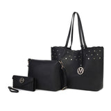 MKF Collection Mariahna 3 PCS Shopper Tote, Cross and Wallet Handbag by Mia K
