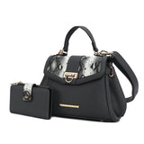 MKF Collection Geny Faux Snake Embossed Women Shoulder bag with matching Wallet by Mia K