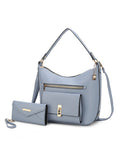MKF Collection Clara Vegan Leather Women Shoulder Bag with Wristlet Wallet by Mia k