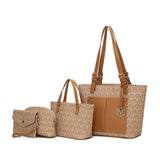 MKF Collection Havenly Signature Vegan Leather Women Tote Bag, Mini Tote Bag, Pouch and Wallet by Mia K