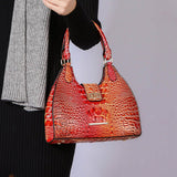 MKF Collection Ava Gradient Rainbow Faux Crocodile-Embossed Tote by Mia K