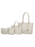 MKF Collection Edelyn embossed M Signature Four PCS Tote Set by Mia k