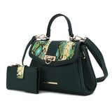 MKF Collection Geny Faux Snake Embossed Women Shoulder bag with matching Wallet by Mia K