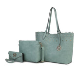 MKF Collection Mariahna 3 PCS Shopper Tote, Cross and Wallet Handbag by Mia K