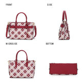 MKF Collection Coleen Vegan Leather Women Plaid Satchel Bag by Mia k