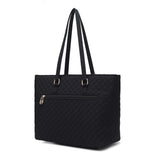 MKF Collection Hallie Solid Quilted Cotton Women Tote Bag by Mia K