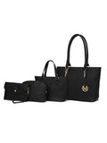 MKF Collection Edelyn embossed M Signature Four PCS Tote Set by Mia k