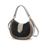 MKF Collection Jain Half Moon Luxe Croc-Embossed Shoulder Bag, Spacious and Timeless by Mia K