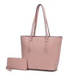 MKF Collection Mina Vegan Leather Women Tote and Wristlet Wallet by Mia K