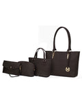 MKF Collection Edelyn embossed M Signature Four PCS Tote Set by Mia k