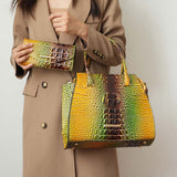 MKF Collectin Miriam Croc-Embossed Tote Bag Elegant Vegan Leather Structured by Mia K.