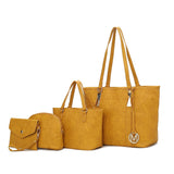 MKF Collection Arya Signature Women Tote Bag, Mini Tote Bag, Pouch and Wristlet Wallet by Mia K
