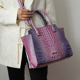 MKF Collectin Miriam Croc-Embossed Tote Bag Elegant Vegan Leather Structured by Mia K.