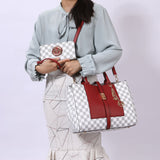 MKF Collection Women's Tote bag with Wristlet Wallet , Vegan Leather Satchel bag Handbag purse Set Crossbody bag by Mia K