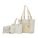 MKF Collection Havenly Signature Vegan Leather Women Tote Bag, Mini Tote Bag, Pouch and Wallet by Mia K