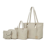MKF Collection Arya Signature Women Tote Bag, Mini Tote Bag, Pouch and Wristlet Wallet by Mia K