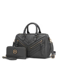 MKF Collection Lara Vegan Leather Women Satchel with wallet by Mia k