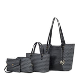 MKF Collection Lippa M Signature Crocodile embossed Vegan Leather Women Tote Bag, Mini Tote Bag, Pouch and Wallet by Mia K