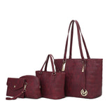 MKF Collection Arya Signature Women Tote Bag, Mini Tote Bag, Pouch and Wristlet Wallet by Mia K