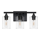 3-Light Matte Bathroom Vanity Wall Light