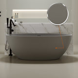 67'' Freestanding Bathtub Resin Stone Soaking Bathtub